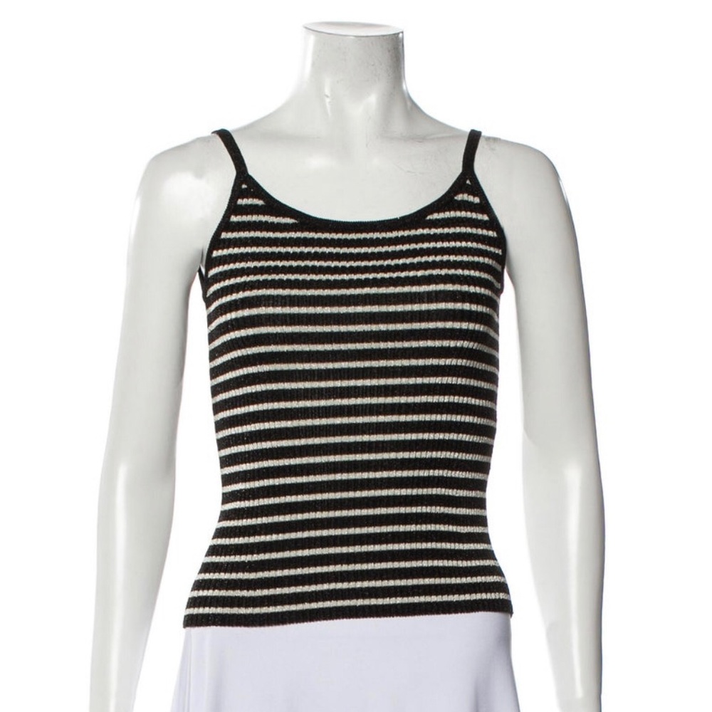 Saint Laurent Striped Lurex Tank - Small